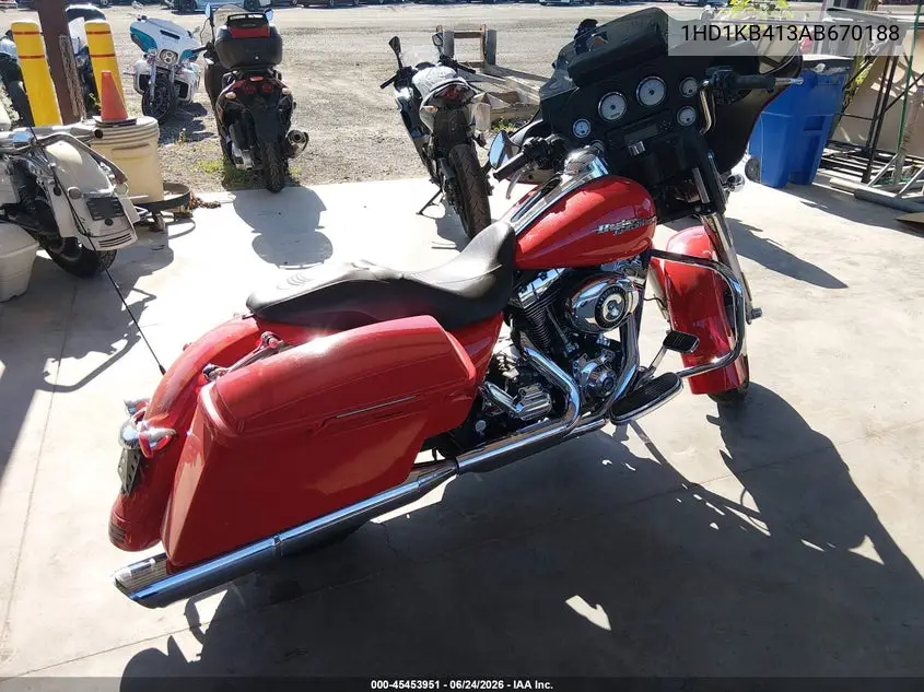2010 Harley-Davidson Flhx VIN: 1HD1KB413AB670188 Lot: 45453951