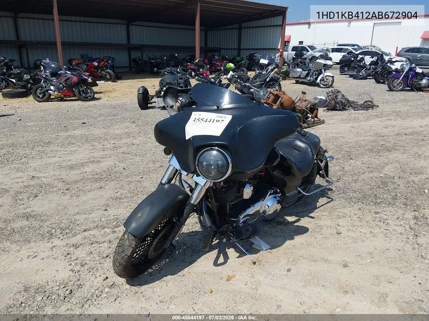 2010 Harley-Davidson Flhx VIN: 1HD1KB412AB672904 Lot: 45544197