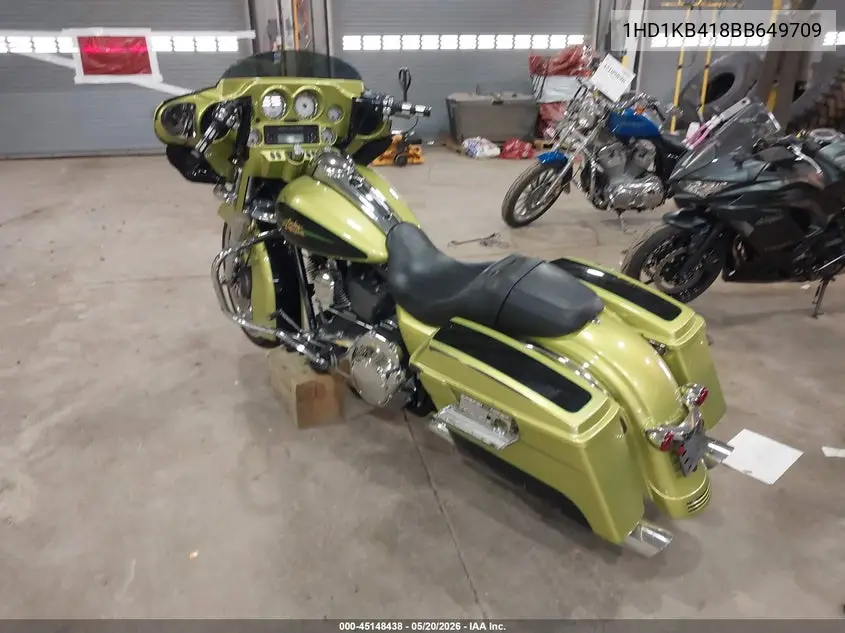 2011 Harley-Davidson Flhx VIN: 1HD1KB418BB649709 Lot: 45148438