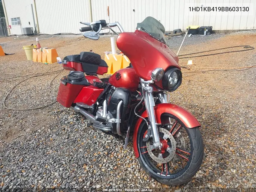 2011 Harley-Davidson Flhx VIN: 1HD1KB419BB603130 Lot: 45187016