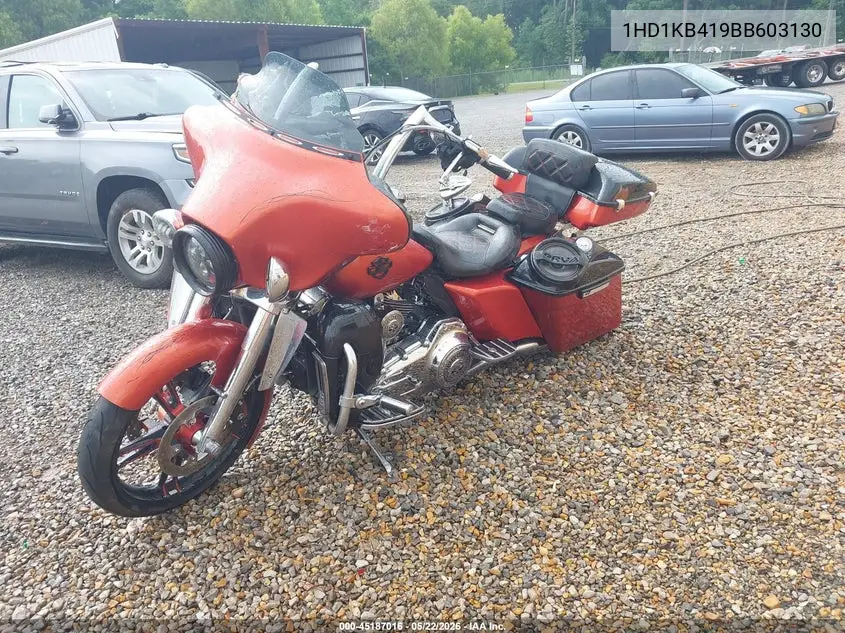 2011 Harley-Davidson Flhx VIN: 1HD1KB419BB603130 Lot: 45187016