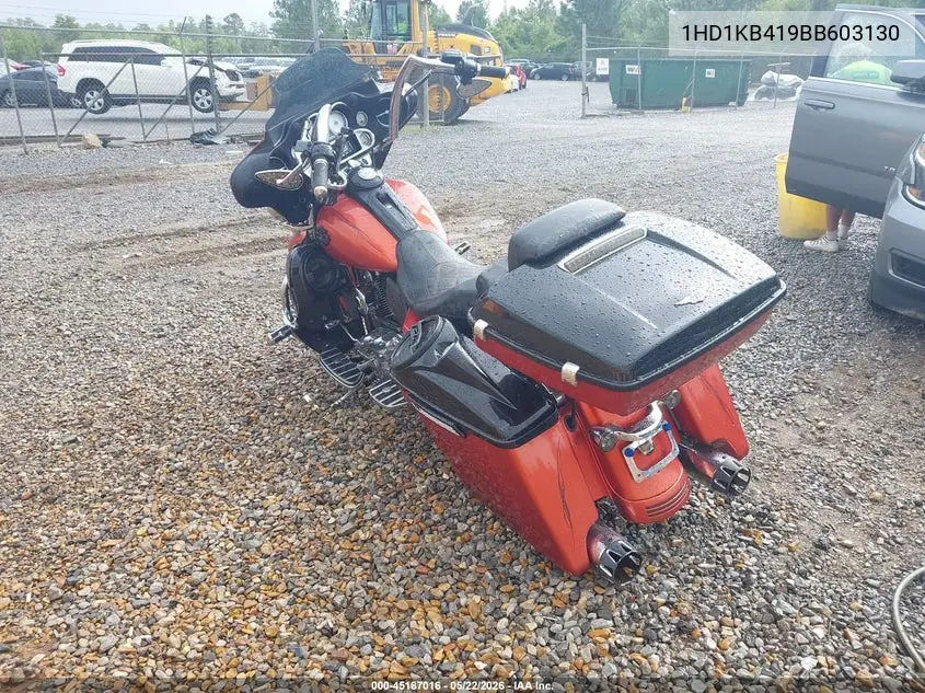 2011 Harley-Davidson Flhx VIN: 1HD1KB419BB603130 Lot: 45187016