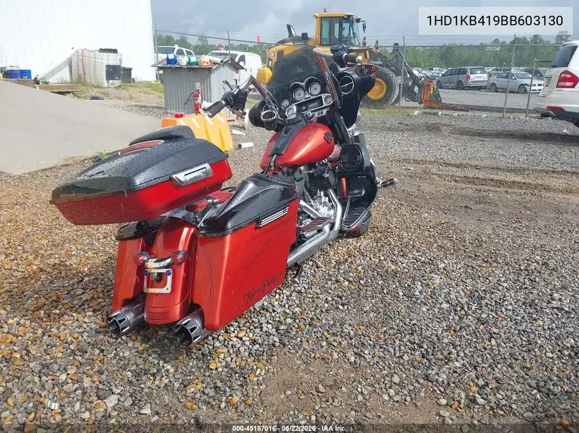 2011 Harley-Davidson Flhx VIN: 1HD1KB419BB603130 Lot: 45187016