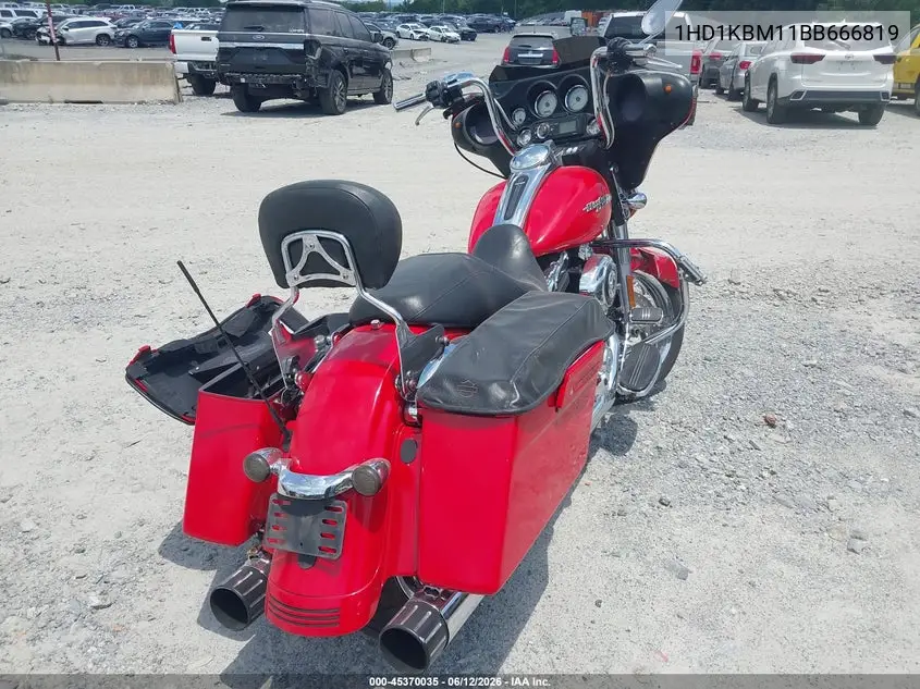 2011 Harley-Davidson Flhx VIN: 1HD1KBM11BB666819 Lot: 45370035