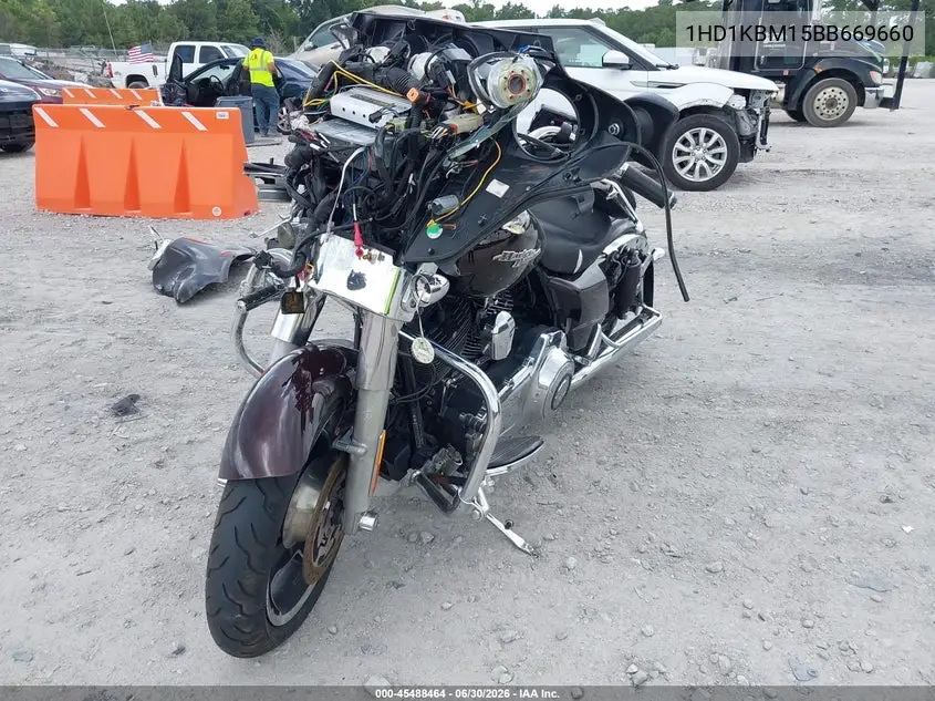 2011 Harley-Davidson Flhx VIN: 1HD1KBM15BB669660 Lot: 45488464