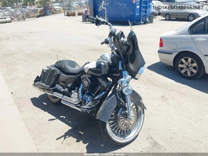 2011 Harley-Davidson Flhx VIN: 1HD1KBM34BB663687 Lot: 45552965