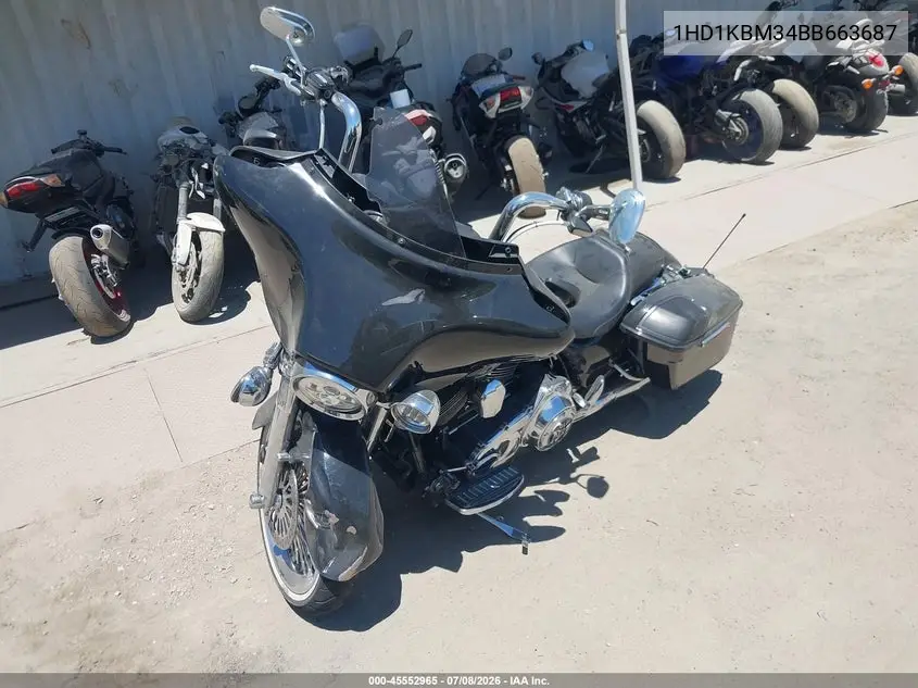 2011 Harley-Davidson Flhx VIN: 1HD1KBM34BB663687 Lot: 45552965