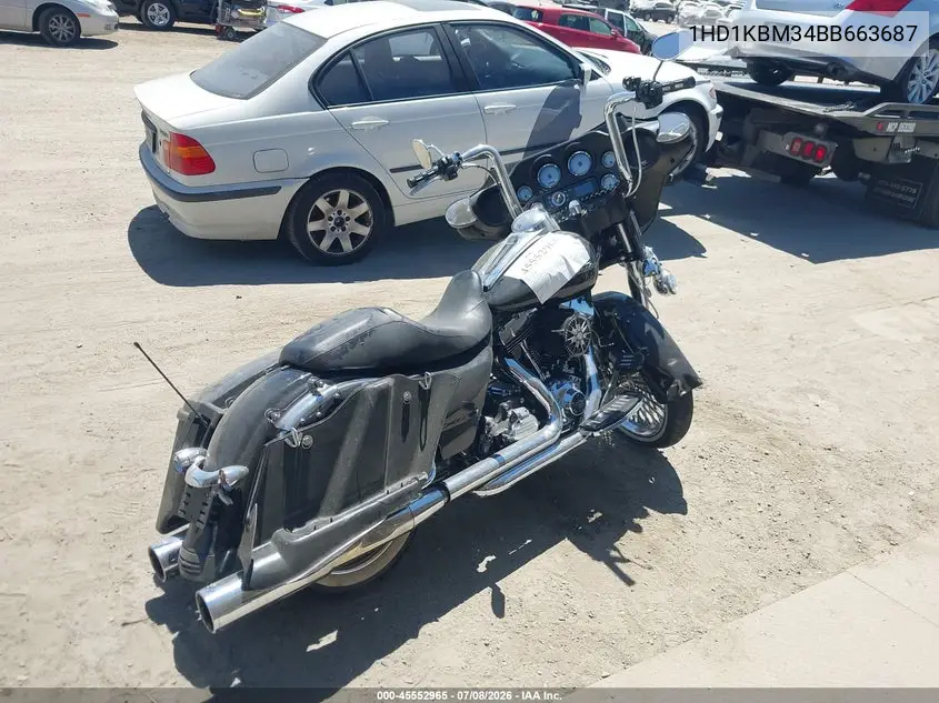 2011 Harley-Davidson Flhx VIN: 1HD1KBM34BB663687 Lot: 45552965
