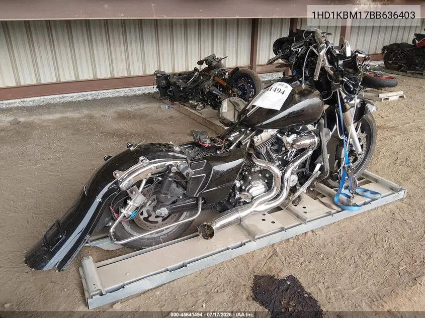 2011 Harley-Davidson Flhx VIN: 1HD1KBM17BB636403 Lot: 45641494