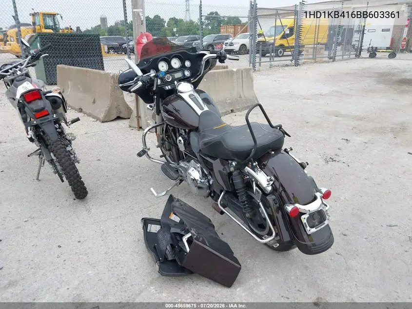 2011 Harley-Davidson Flhx VIN: 1HD1KB416BB603361 Lot: 45659675