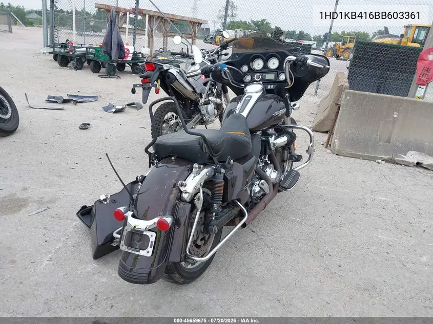 2011 Harley-Davidson Flhx VIN: 1HD1KB416BB603361 Lot: 45659675