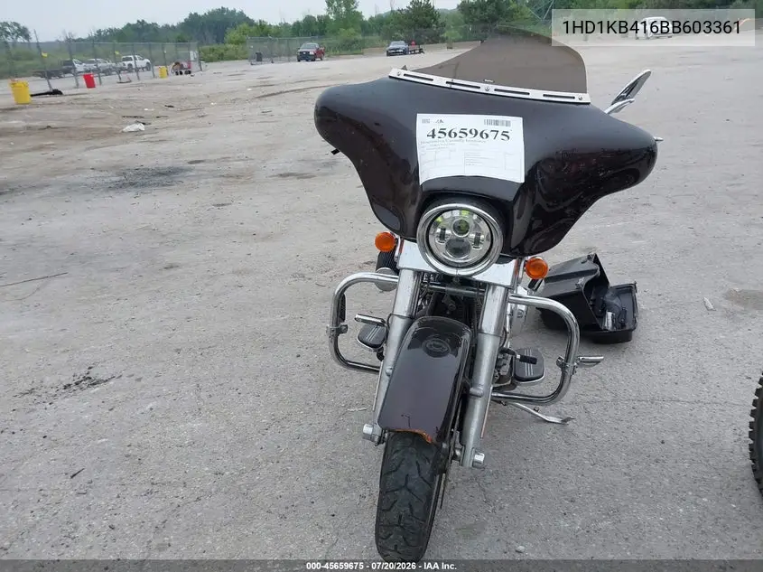 2011 Harley-Davidson Flhx VIN: 1HD1KB416BB603361 Lot: 45659675