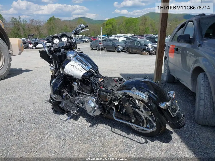2012 Harley-Davidson Flhx Street Glide VIN: 1HD1KBM11CB678714 Lot: 44937893