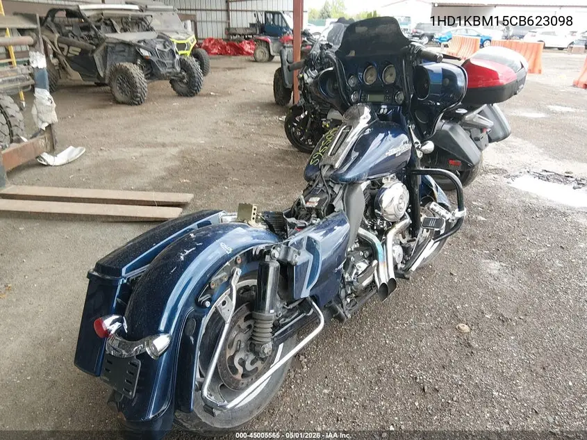 2012 Harley-Davidson Flhx Street Glide VIN: 1HD1KBM15CB623098 Lot: 45005565