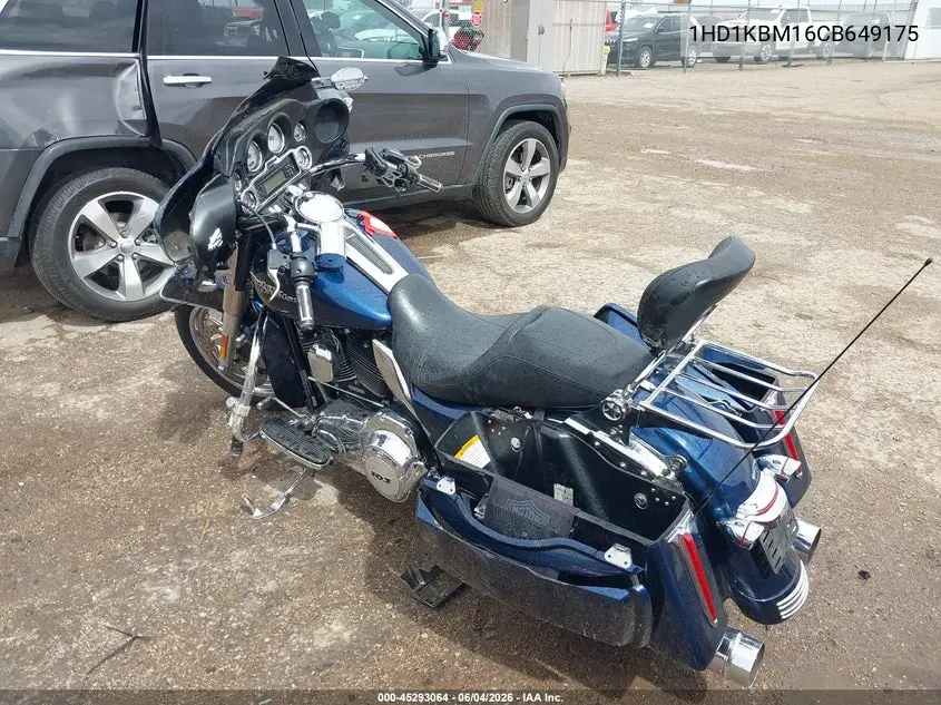 2012 Harley-Davidson Flhx Street Glide VIN: 1HD1KBM16CB649175 Lot: 45293064