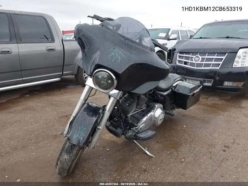 2012 Harley-Davidson Flhx Street Glide VIN: 1HD1KBM12CB653319 Lot: 45387344