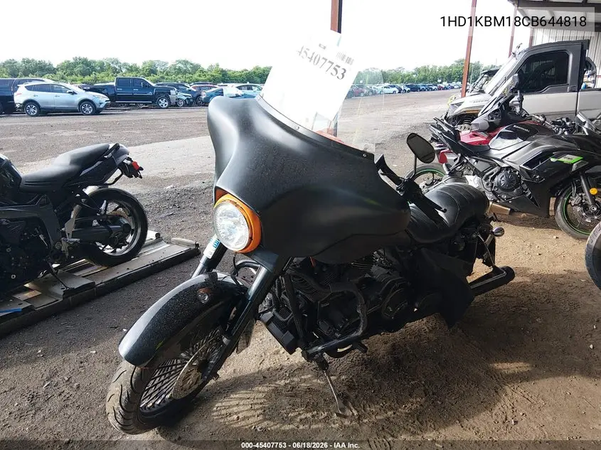 2012 Harley-Davidson Flhx Street Glide VIN: 1HD1KBM18CB644818 Lot: 45407753