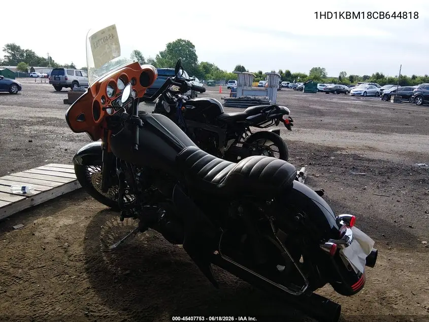 2012 Harley-Davidson Flhx Street Glide VIN: 1HD1KBM18CB644818 Lot: 45407753