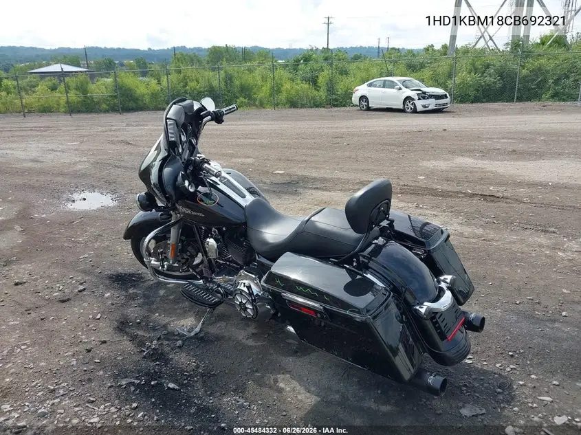 2012 Harley-Davidson Flhx Street Glide VIN: 1HD1KBM18CB692321 Lot: 45484332