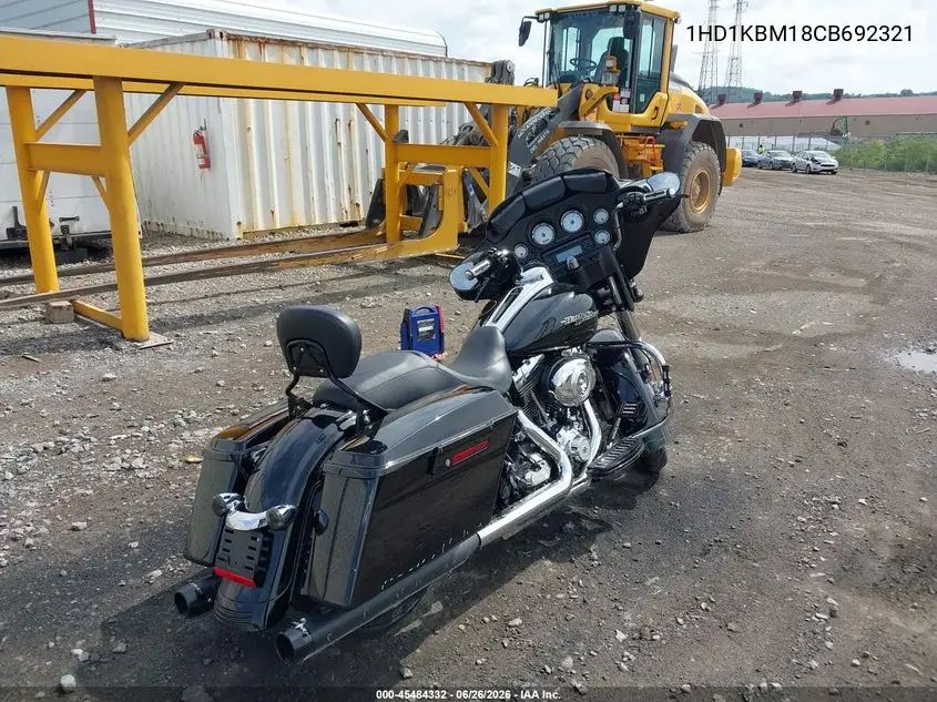 2012 Harley-Davidson Flhx Street Glide VIN: 1HD1KBM18CB692321 Lot: 45484332