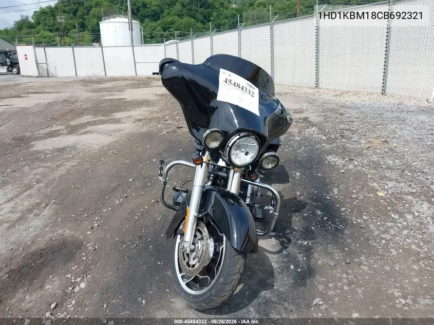 2012 Harley-Davidson Flhx Street Glide VIN: 1HD1KBM18CB692321 Lot: 45484332