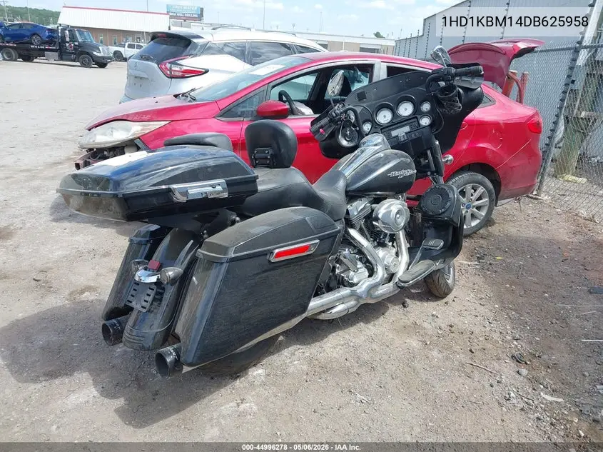 2013 Harley-Davidson Flhx Street Glide VIN: 1HD1KBM14DB625958 Lot: 44996278