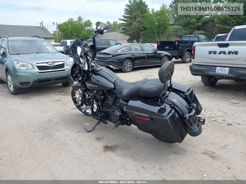 2013 Harley-Davidson Flhx Street Glide VIN: 1HD1KBM16DB626125 Lot: 45196602