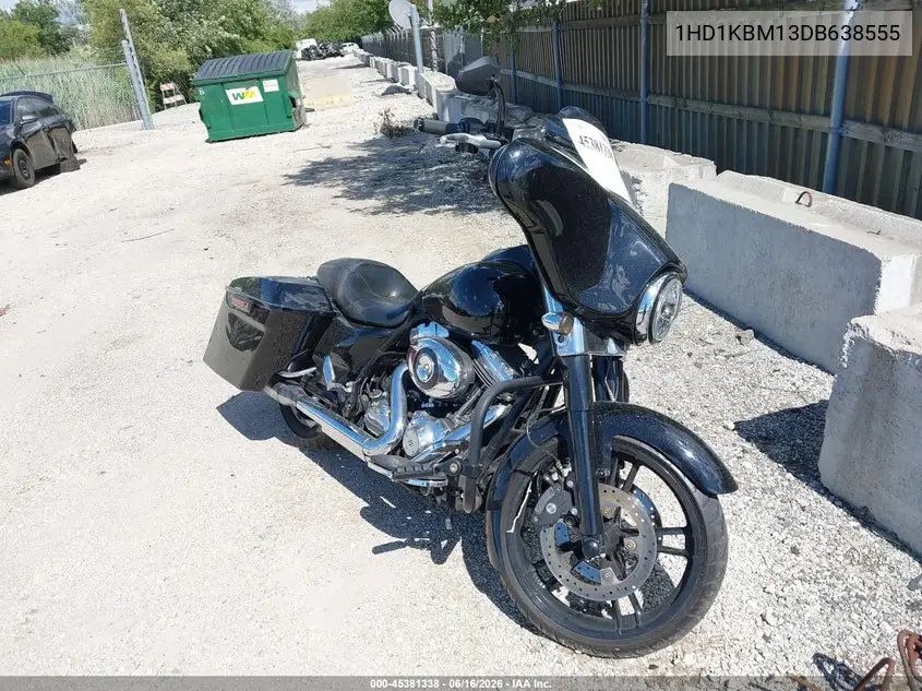 2013 Harley-Davidson Flhx Street Glide VIN: 1HD1KBM13DB638555 Lot: 45381338