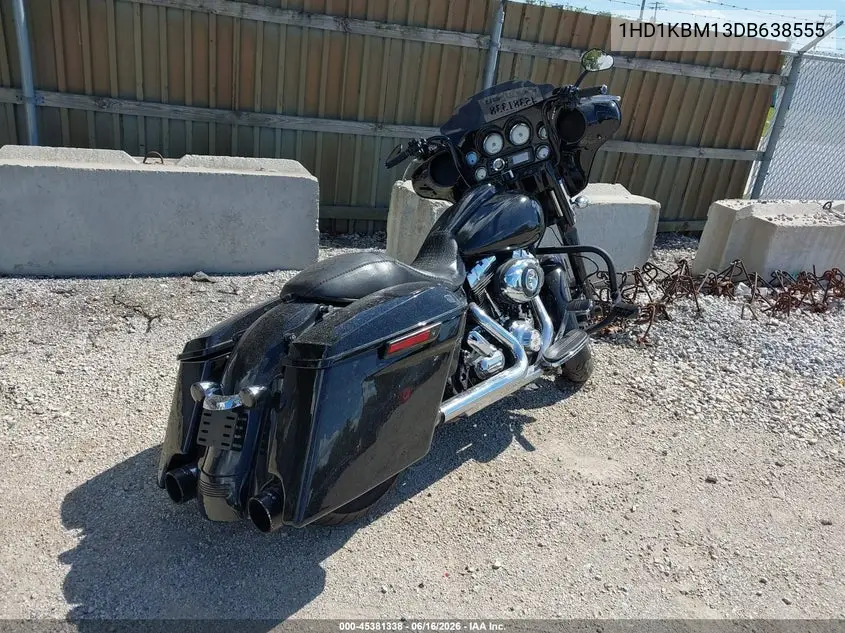 2013 Harley-Davidson Flhx Street Glide VIN: 1HD1KBM13DB638555 Lot: 45381338
