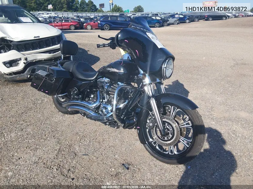 2013 Harley-Davidson Flhx Street Glide VIN: 1HD1KBM14DB693872 Lot: 45525021