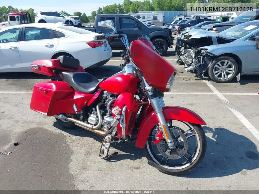 2014 Harley-Davidson Flhxs Street Glide Special VIN: 1HD1KRM12EB712428 Lot: 45087294