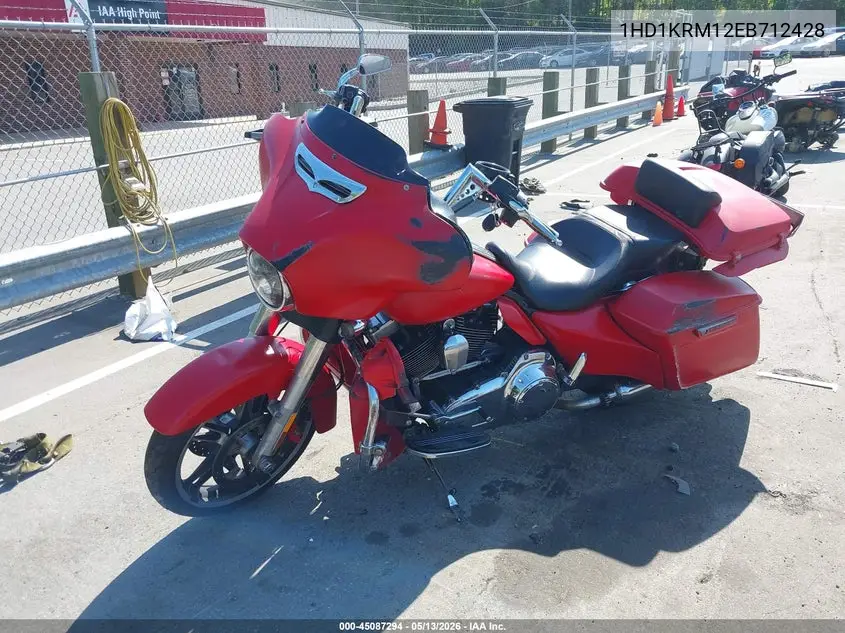 2014 Harley-Davidson Flhxs Street Glide Special VIN: 1HD1KRM12EB712428 Lot: 45087294