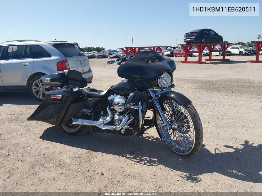 2014 Harley-Davidson Flhx Street Glide VIN: 1HD1KBM11EB620511 Lot: 45246675
