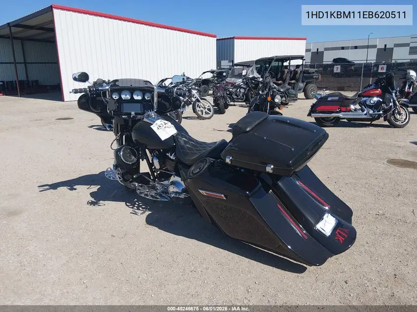 2014 Harley-Davidson Flhx Street Glide VIN: 1HD1KBM11EB620511 Lot: 45246675