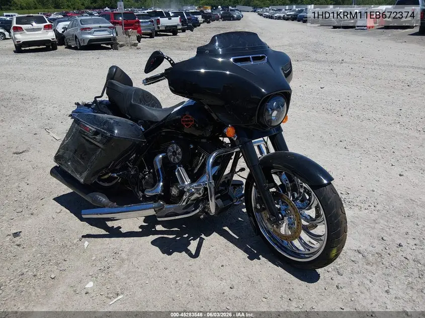 2014 Harley-Davidson Flhxs Street Glide Special VIN: 1HD1KRM11EB672374 Lot: 45283546