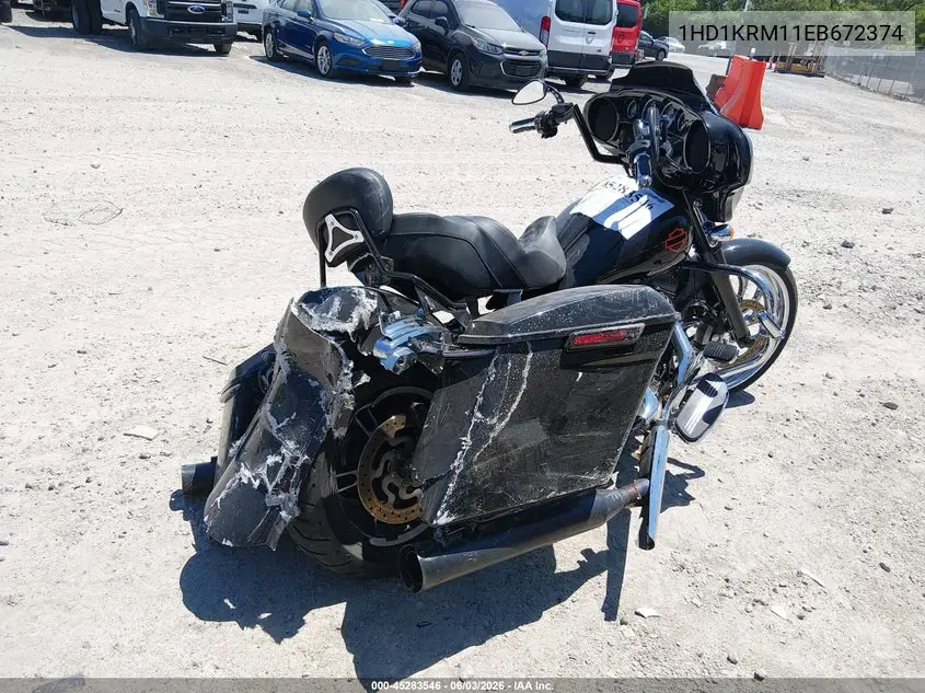 2014 Harley-Davidson Flhxs Street Glide Special VIN: 1HD1KRM11EB672374 Lot: 45283546