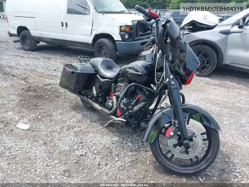 2014 Harley-Davidson Flhx Street Glide VIN: 1HD1KBM32EB604318 Lot: 45341527