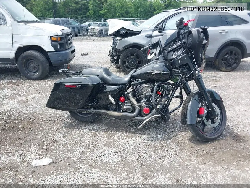 2014 Harley-Davidson Flhx Street Glide VIN: 1HD1KBM32EB604318 Lot: 45341527