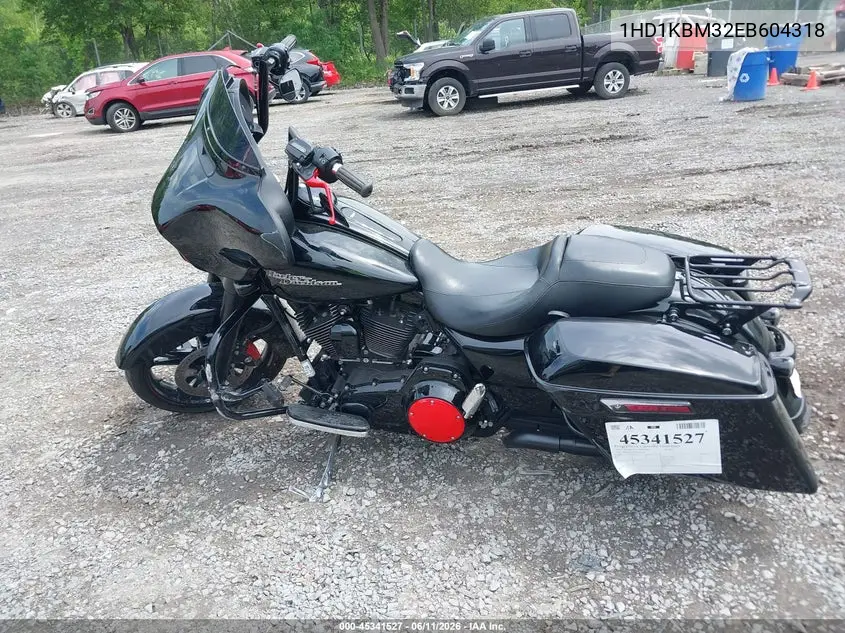 2014 Harley-Davidson Flhx Street Glide VIN: 1HD1KBM32EB604318 Lot: 45341527