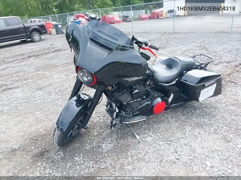 2014 Harley-Davidson Flhx Street Glide VIN: 1HD1KBM32EB604318 Lot: 45341527