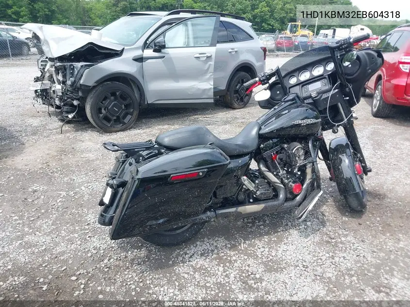 2014 Harley-Davidson Flhx Street Glide VIN: 1HD1KBM32EB604318 Lot: 45341527