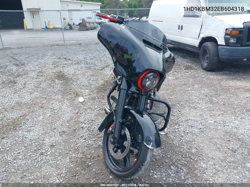 2014 Harley-Davidson Flhx Street Glide VIN: 1HD1KBM32EB604318 Lot: 45341527