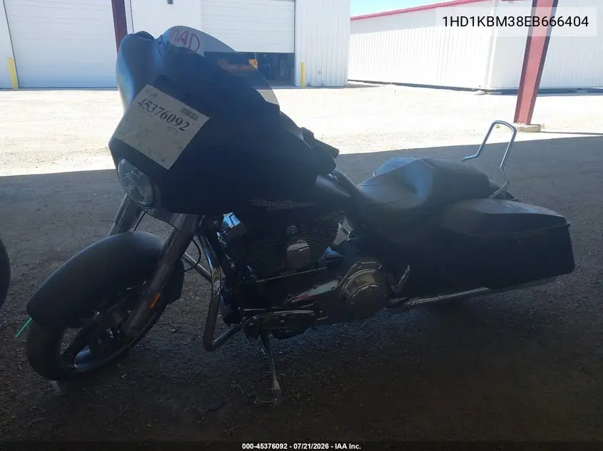 2014 Harley-Davidson Flhx Street Glide VIN: 1HD1KBM38EB666404 Lot: 45376092