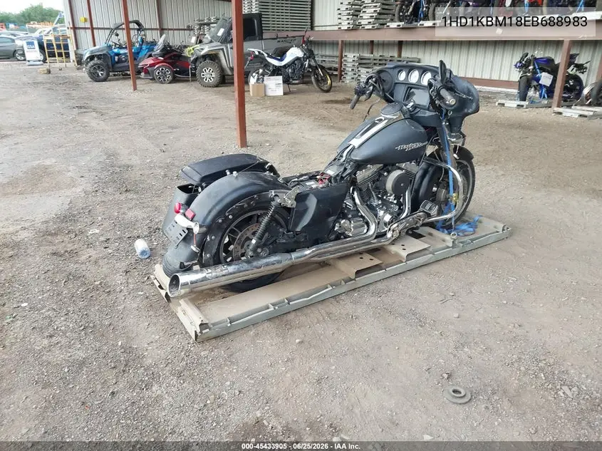 2014 Harley-Davidson Flhx Street Glide VIN: 1HD1KBM18EB688983 Lot: 45433905
