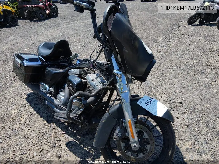 2014 Harley-Davidson Flhx Street Glide VIN: 1HD1KBM17EB672113 Lot: 45433984
