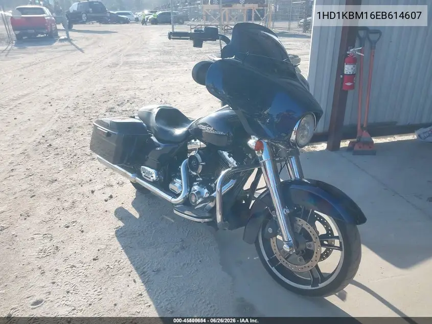 2014 Harley-Davidson Flhx Street Glide VIN: 1HD1KBM16EB614607 Lot: 45500654