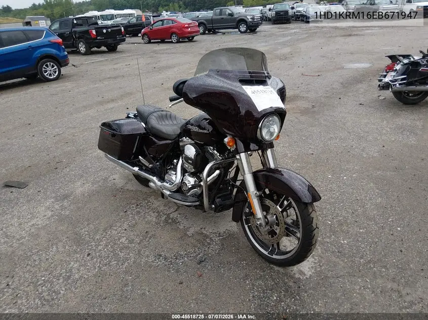 2014 Harley-Davidson Flhxs Street Glide Special VIN: 1HD1KRM16EB671947 Lot: 45518725