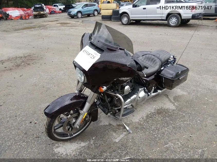 2014 Harley-Davidson Flhxs Street Glide Special VIN: 1HD1KRM16EB671947 Lot: 45518725