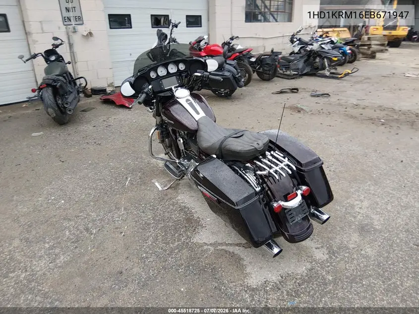 2014 Harley-Davidson Flhxs Street Glide Special VIN: 1HD1KRM16EB671947 Lot: 45518725