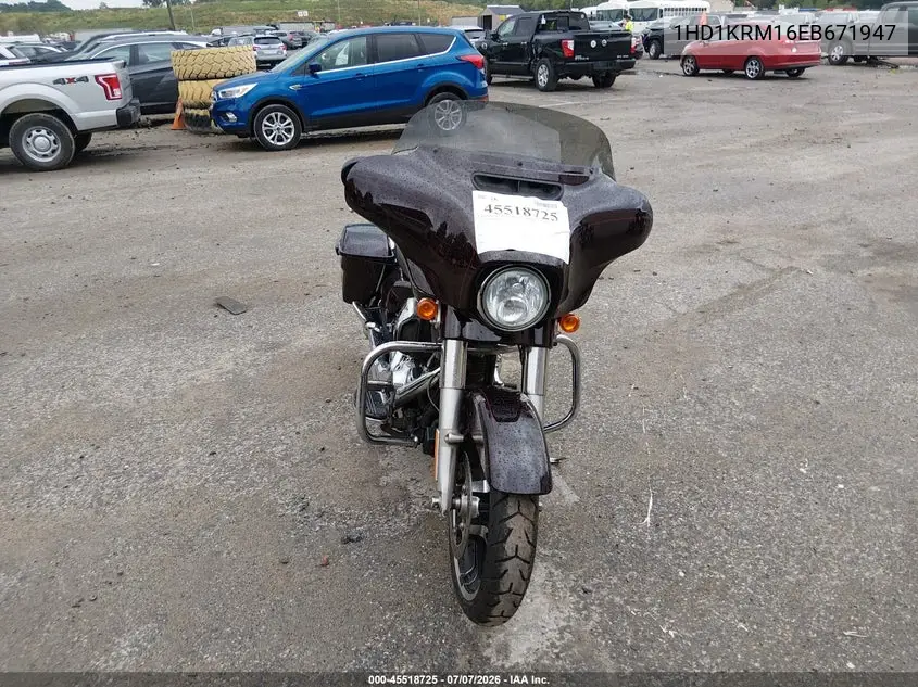 2014 Harley-Davidson Flhxs Street Glide Special VIN: 1HD1KRM16EB671947 Lot: 45518725
